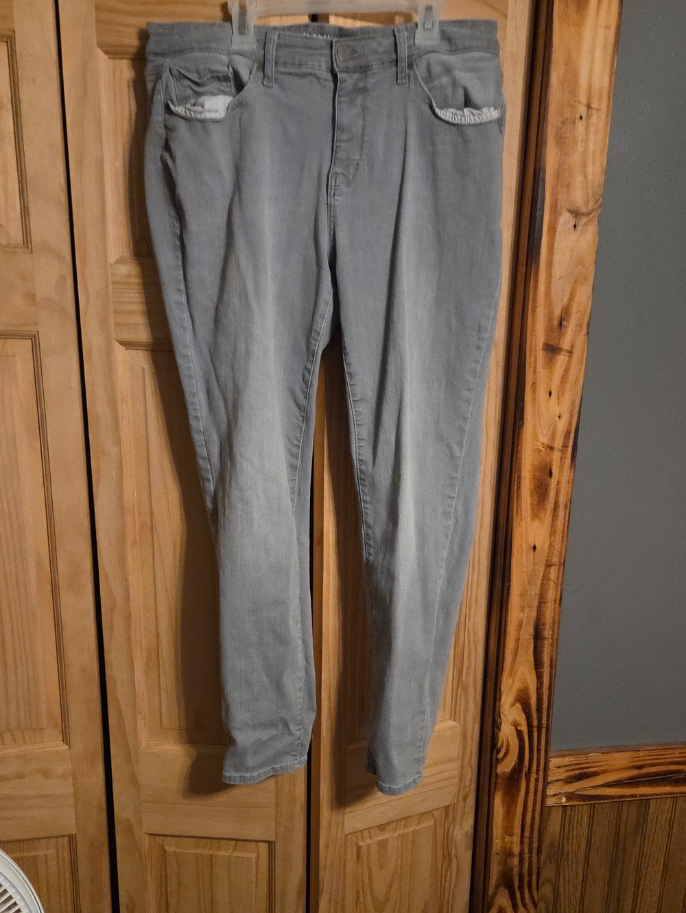Womens Light Gray Chino Pants - Classic Casual Fit